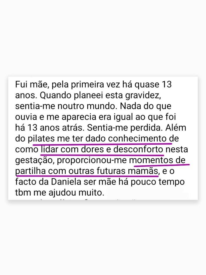 Print de depoimento de uma aluna do programa