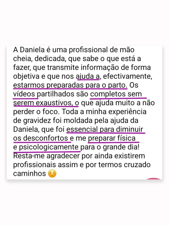 Print de depoimento de uma aluna do programa